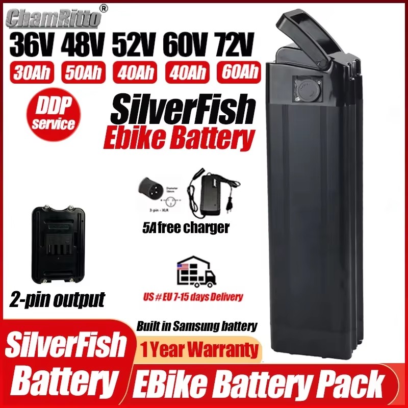 36v48v52v 60v 72v Bafang 1000w - огляд і ціна Electric Bicycle Battery 72V 30Ah